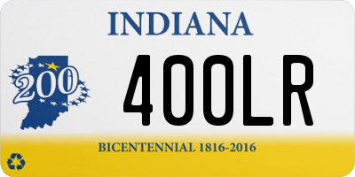 IN license plate 400LR