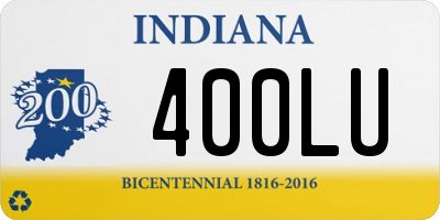 IN license plate 400LU