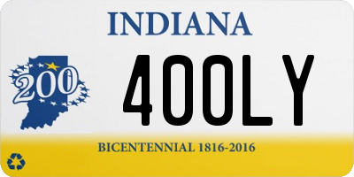 IN license plate 400LY