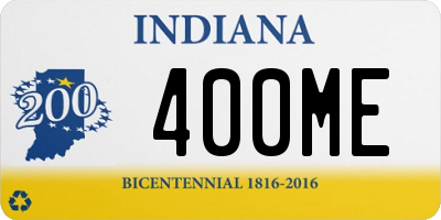 IN license plate 400ME