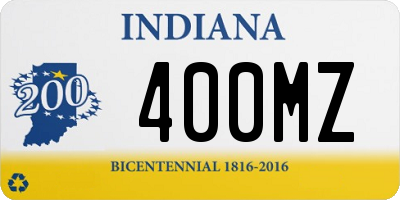 IN license plate 400MZ