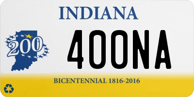 IN license plate 400NA