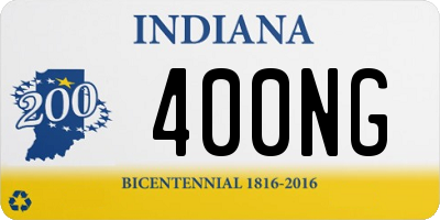 IN license plate 400NG