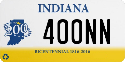 IN license plate 400NN