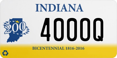 IN license plate 400OQ