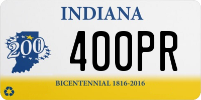 IN license plate 400PR