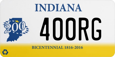 IN license plate 400RG