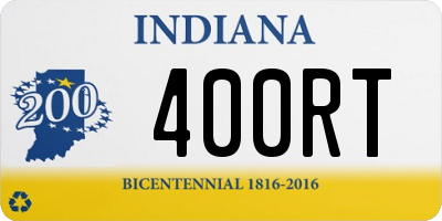 IN license plate 400RT