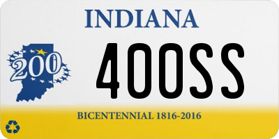 IN license plate 400SS