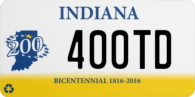 IN license plate 400TD