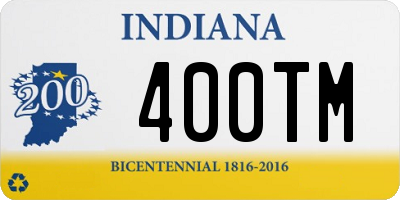 IN license plate 400TM