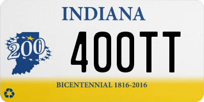 IN license plate 400TT