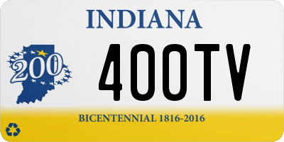 IN license plate 400TV