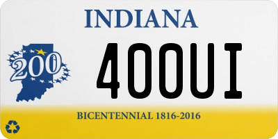 IN license plate 400UI