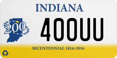 IN license plate 400UU