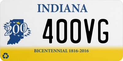 IN license plate 400VG