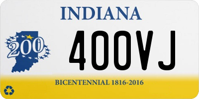 IN license plate 400VJ