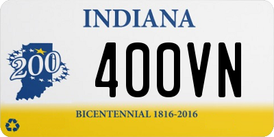 IN license plate 400VN