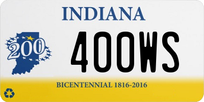 IN license plate 400WS