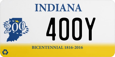 IN license plate 400Y