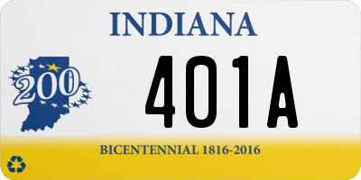 IN license plate 401A