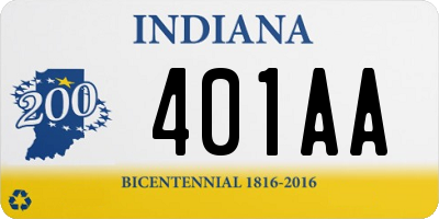 IN license plate 401AA