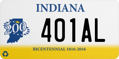 IN license plate 401AL