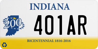 IN license plate 401AR