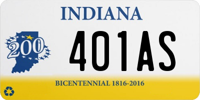 IN license plate 401AS