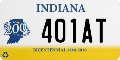 IN license plate 401AT