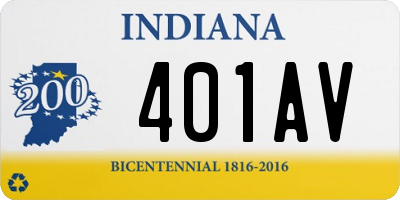 IN license plate 401AV