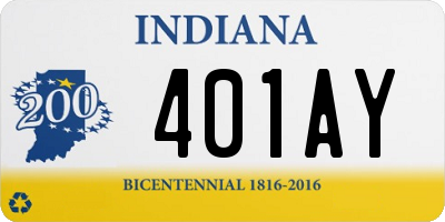 IN license plate 401AY