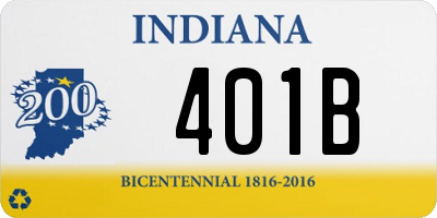 IN license plate 401B