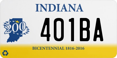 IN license plate 401BA