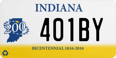 IN license plate 401BY