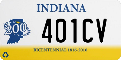 IN license plate 401CV