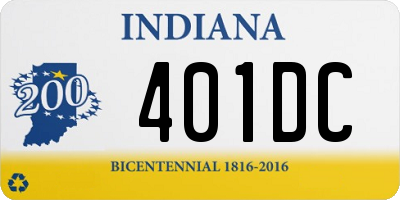 IN license plate 401DC