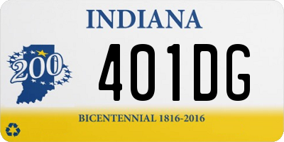 IN license plate 401DG