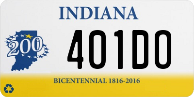 IN license plate 401DO