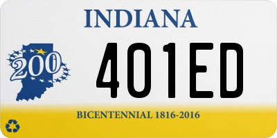 IN license plate 401ED