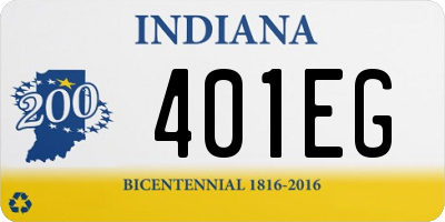 IN license plate 401EG