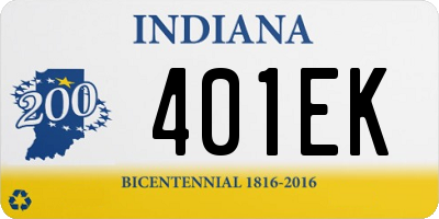 IN license plate 401EK