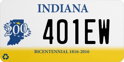 IN license plate 401EW