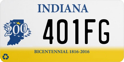 IN license plate 401FG