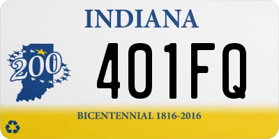 IN license plate 401FQ