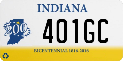 IN license plate 401GC