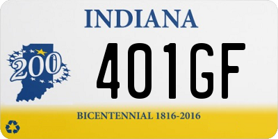 IN license plate 401GF