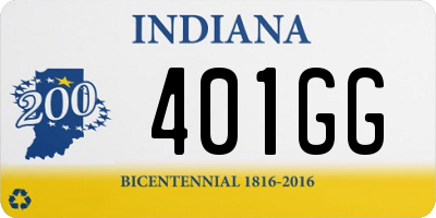 IN license plate 401GG