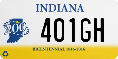 IN license plate 401GH