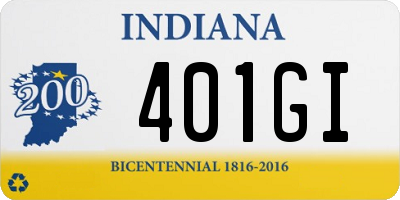 IN license plate 401GI